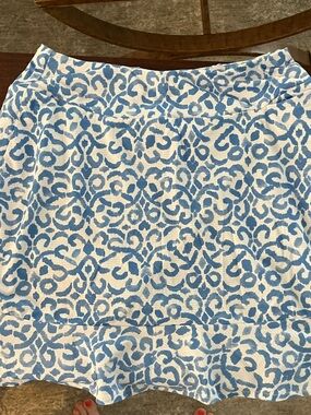 Gottex Blue and White Printed Skort